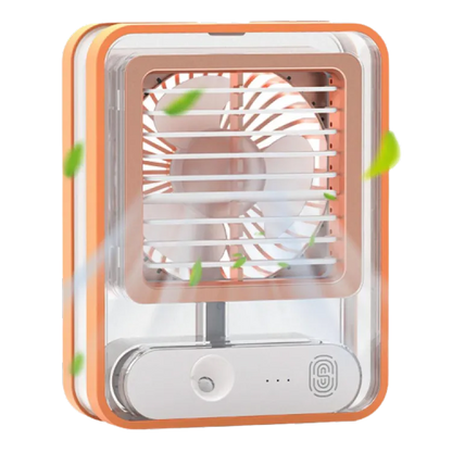 Mini Electric Mist Spray Fan, Portable Desk Fan, USB Rechargeable Portable Quiet Mini Desktop Cooling Fan
