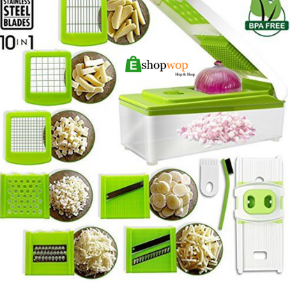 10 in 1 Vegetable Cutter Slicer Grater Chopper